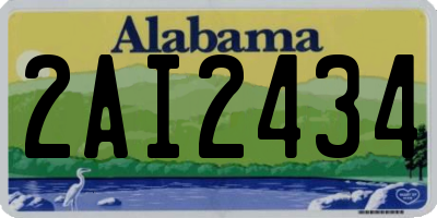 AL license plate 2AI2434