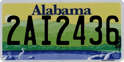 AL license plate 2AI2436