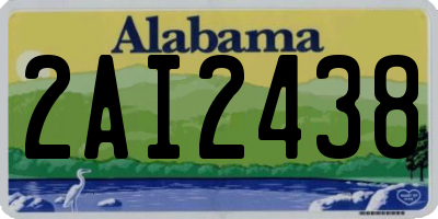 AL license plate 2AI2438