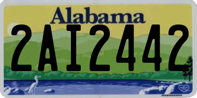 AL license plate 2AI2442