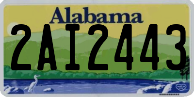 AL license plate 2AI2443