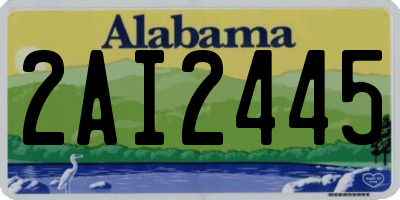 AL license plate 2AI2445