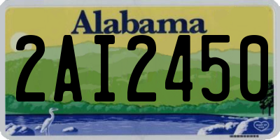AL license plate 2AI2450