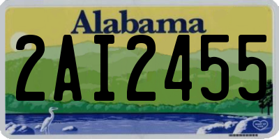 AL license plate 2AI2455
