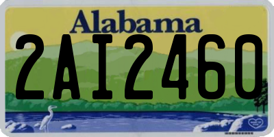 AL license plate 2AI2460