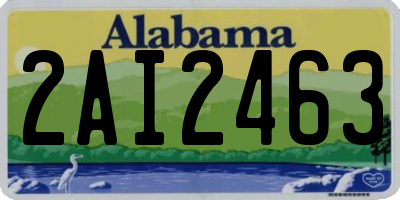 AL license plate 2AI2463