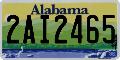 AL license plate 2AI2465