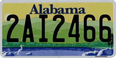AL license plate 2AI2466