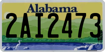 AL license plate 2AI2473