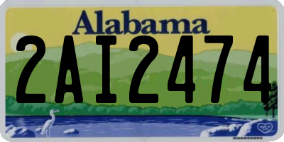 AL license plate 2AI2474