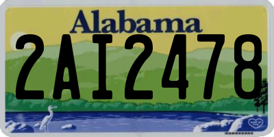 AL license plate 2AI2478