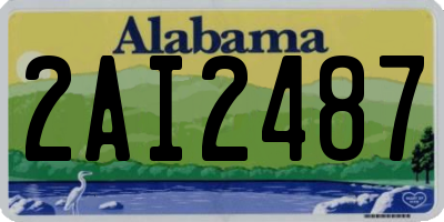 AL license plate 2AI2487