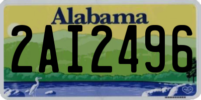 AL license plate 2AI2496