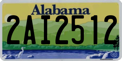 AL license plate 2AI2512