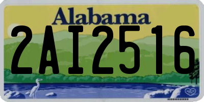 AL license plate 2AI2516