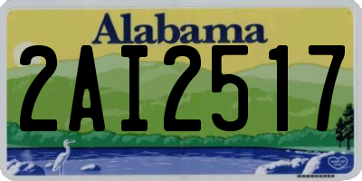 AL license plate 2AI2517
