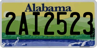 AL license plate 2AI2523