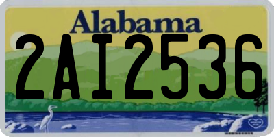 AL license plate 2AI2536