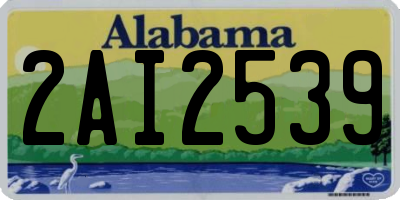 AL license plate 2AI2539