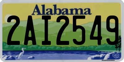 AL license plate 2AI2549