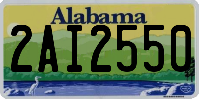 AL license plate 2AI2550