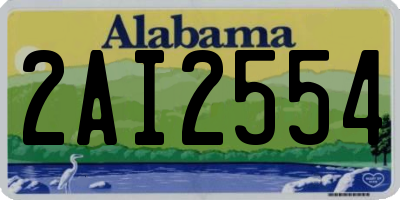 AL license plate 2AI2554