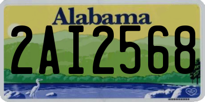 AL license plate 2AI2568