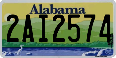 AL license plate 2AI2574