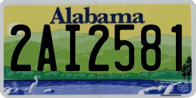AL license plate 2AI2581