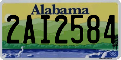 AL license plate 2AI2584