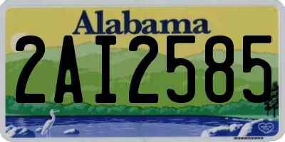 AL license plate 2AI2585