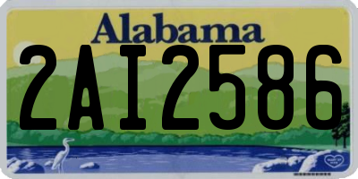 AL license plate 2AI2586