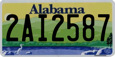 AL license plate 2AI2587