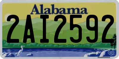 AL license plate 2AI2592