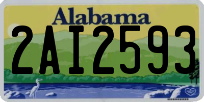 AL license plate 2AI2593