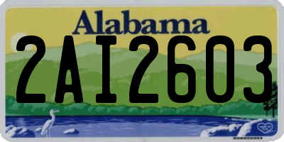 AL license plate 2AI2603