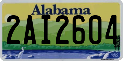 AL license plate 2AI2604