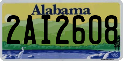 AL license plate 2AI2608