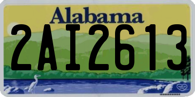 AL license plate 2AI2613