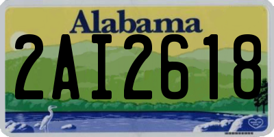 AL license plate 2AI2618