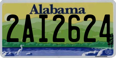 AL license plate 2AI2624