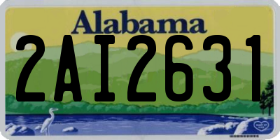 AL license plate 2AI2631