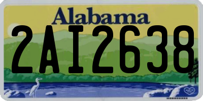 AL license plate 2AI2638
