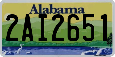 AL license plate 2AI2651