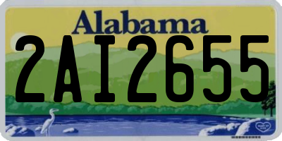 AL license plate 2AI2655