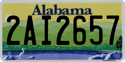AL license plate 2AI2657