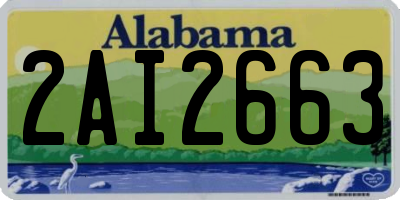 AL license plate 2AI2663