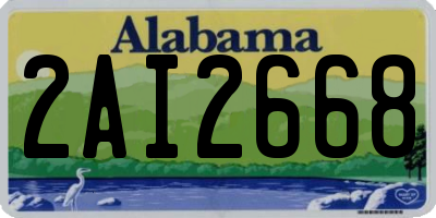 AL license plate 2AI2668