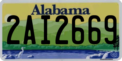 AL license plate 2AI2669