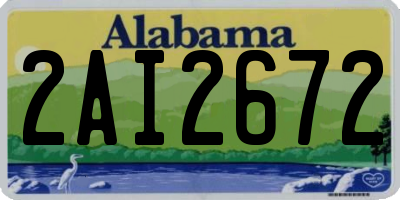 AL license plate 2AI2672